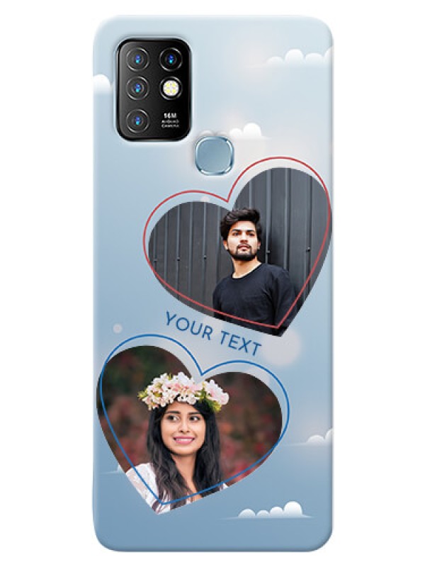 Custom Infinix Hot 10 Phone Cases: Blue Color Couple Design 