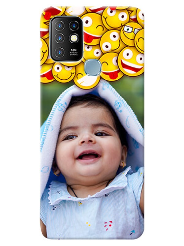 Custom Infinix Hot 10 Custom Phone Cases with Smiley Emoji Design