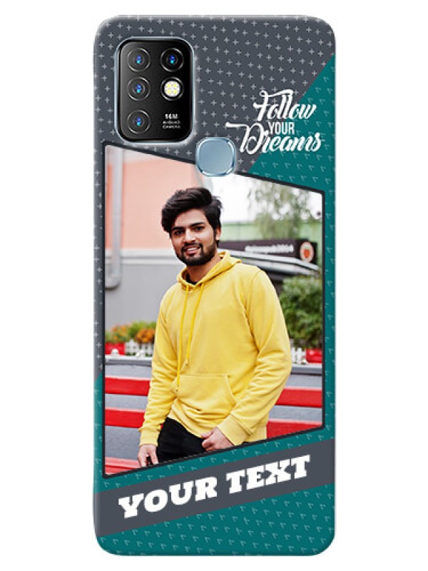 Custom Infinix Hot 10 Back Covers: Background Pattern Design with Quote