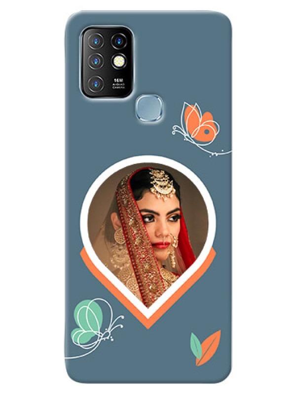 Custom Infinix Hot 10 Custom Mobile Case with Droplet Butterflies Design