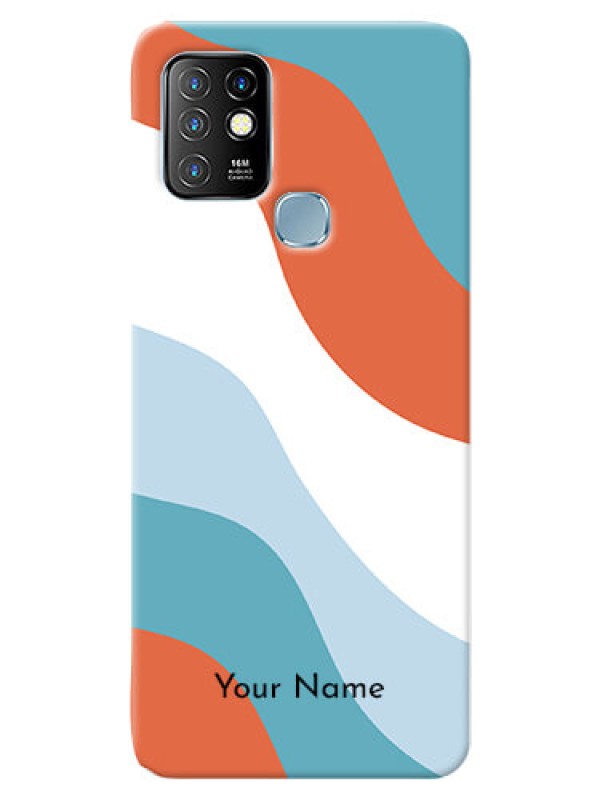 Custom Infinix Hot 10 Mobile Back Covers: coloured Waves Design