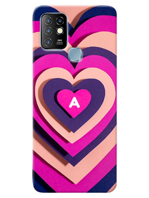 Custom Infinix Hot 10 Custom Mobile Case with Cute Heart Pattern Design