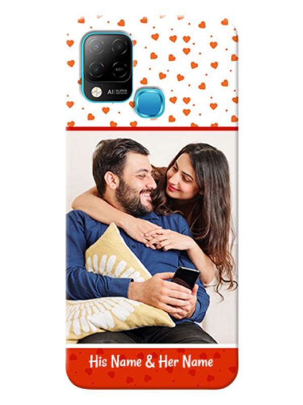 Custom Infinix Hot 10s Phone Back Covers: Orange Love Symbol Design