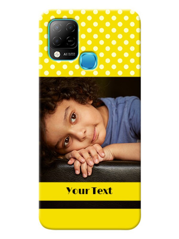 Custom Infinix Hot 10s Custom Mobile Covers: Bright Yellow Case Design