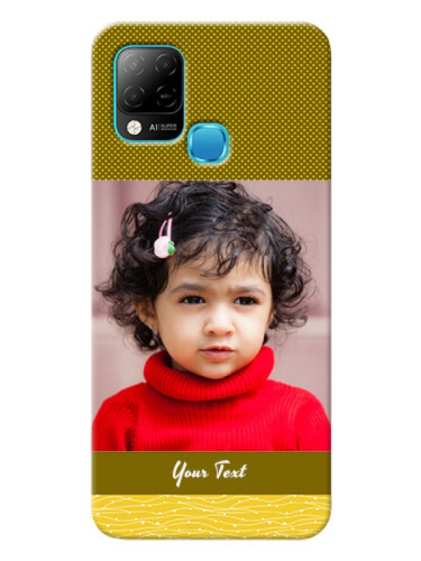 Custom Infinix Hot 10s custom mobile back covers: Simple Green Color Design