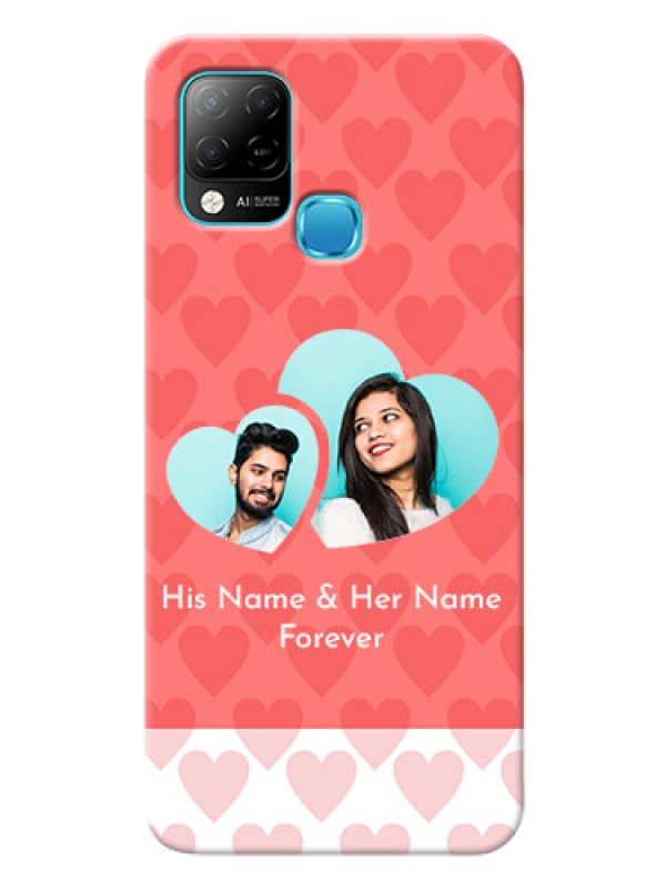 Custom Infinix Hot 10s personalized phone covers: Couple Pic Upload Design