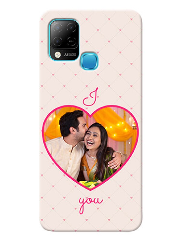Custom Infinix Hot 10s Personalized Mobile Covers: Heart Shape Design