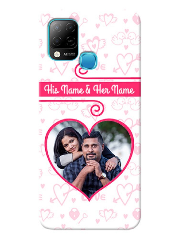 Custom Infinix Hot 10s Personalized Phone Cases: Heart Shape Love Design