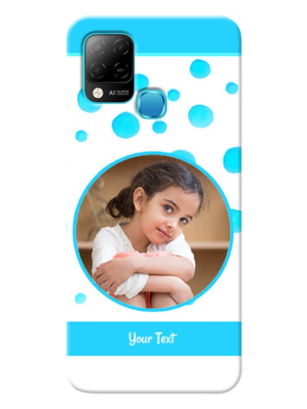 Custom Infinix Hot 10s Custom Phone Covers: Blue Bubbles Pattern Design