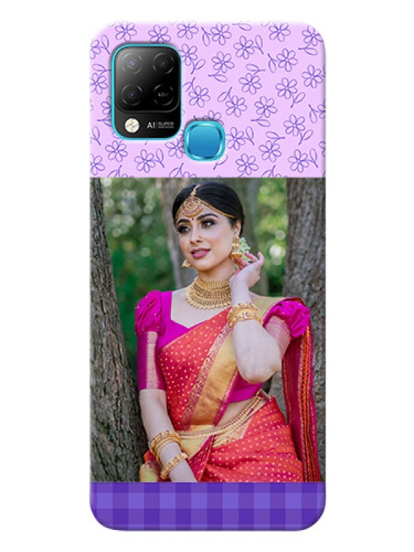 Custom Infinix Hot 10s Mobile Cases: Purple Floral Design
