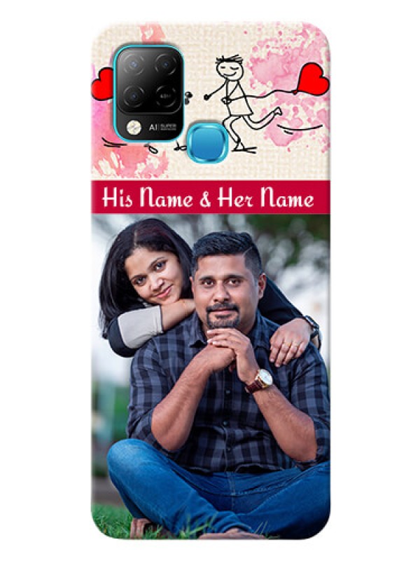 Custom Infinix Hot 10s phone back covers: You and Me Case Design