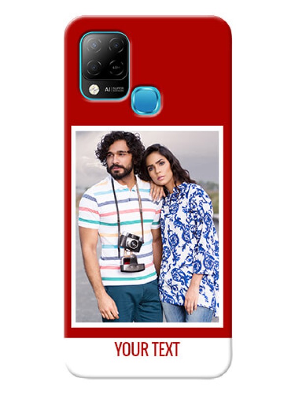 Custom Infinix Hot 10s mobile phone covers: Simple Red Color Design