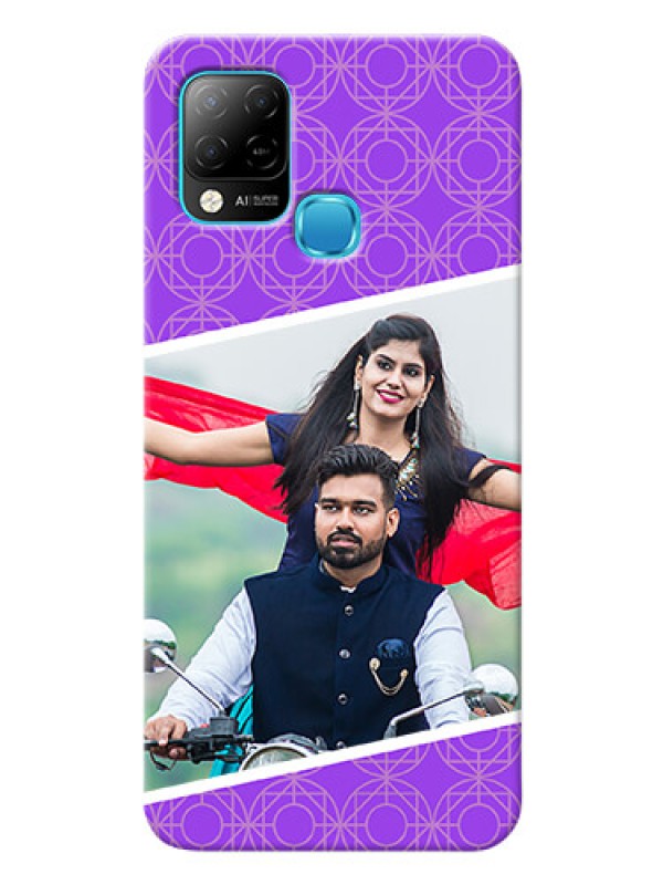 Custom Infinix Hot 10s mobile back covers online: violet Pattern Design