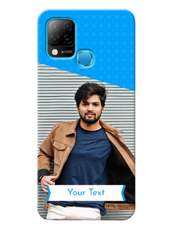 Custom Infinix Hot 10s Personalized Mobile Covers: Simple Blue Color Dotted Design