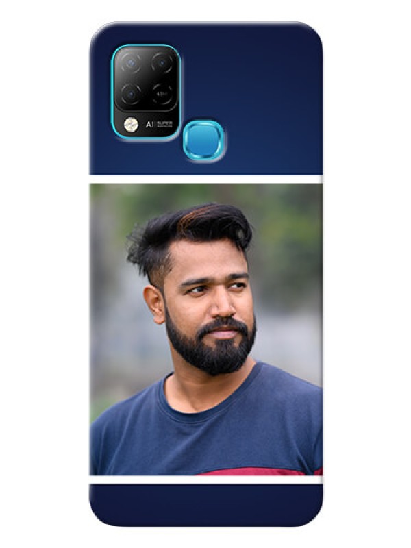 Custom Infinix Hot 10s Mobile Cases: Simple Royal Blue Design