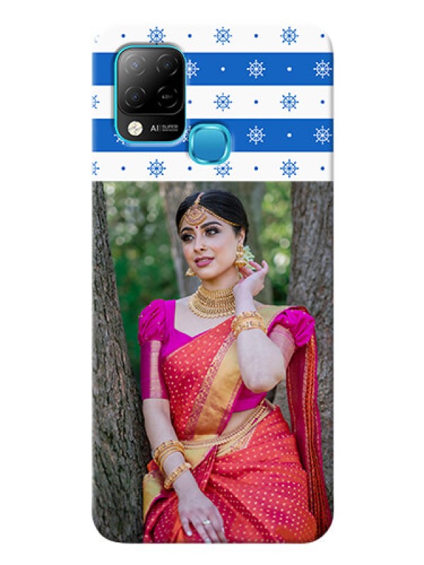 Custom Infinix Hot 10s custom mobile covers: Snow Pattern Design