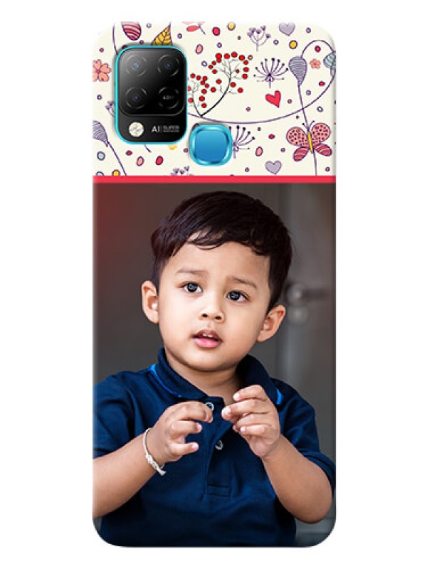 Custom Infinix Hot 10s phone back covers: Premium Floral Design