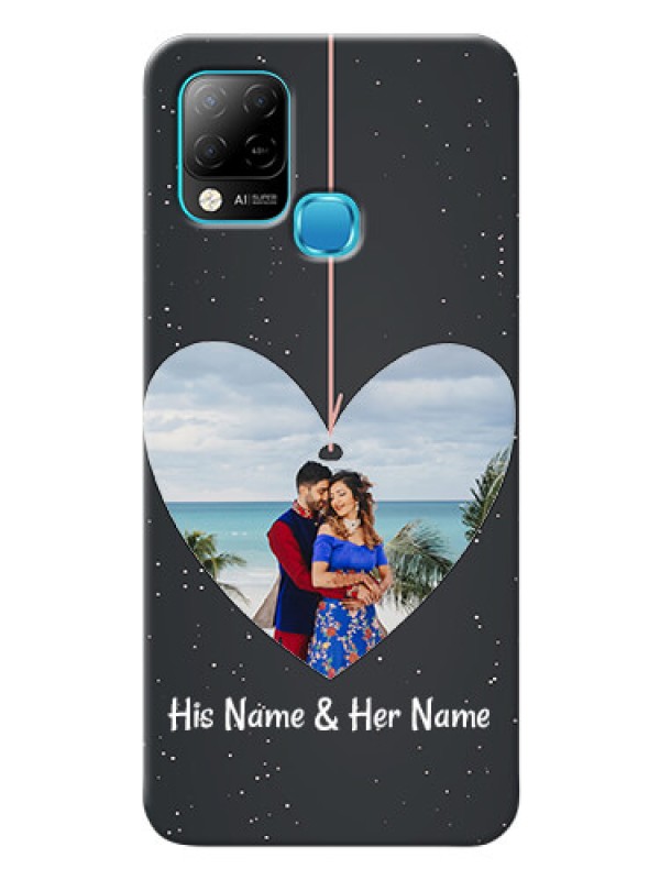Custom Infinix Hot 10s custom phone cases: Hanging Heart Design