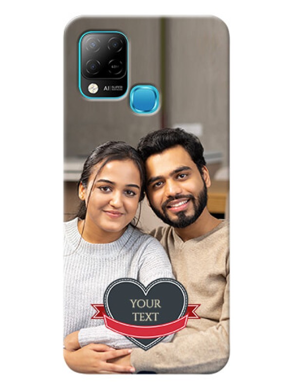 Custom Infinix Hot 10s mobile back covers online: Just Married Couple Design