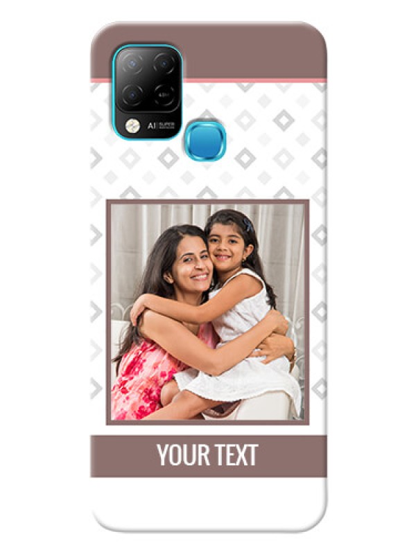 Custom Infinix Hot 10s custom back covers: Simple Diamond Design