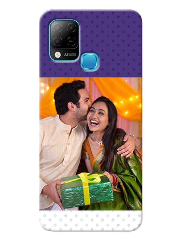 Custom Infinix Hot 10s mobile phone cases: Violet Pattern Design