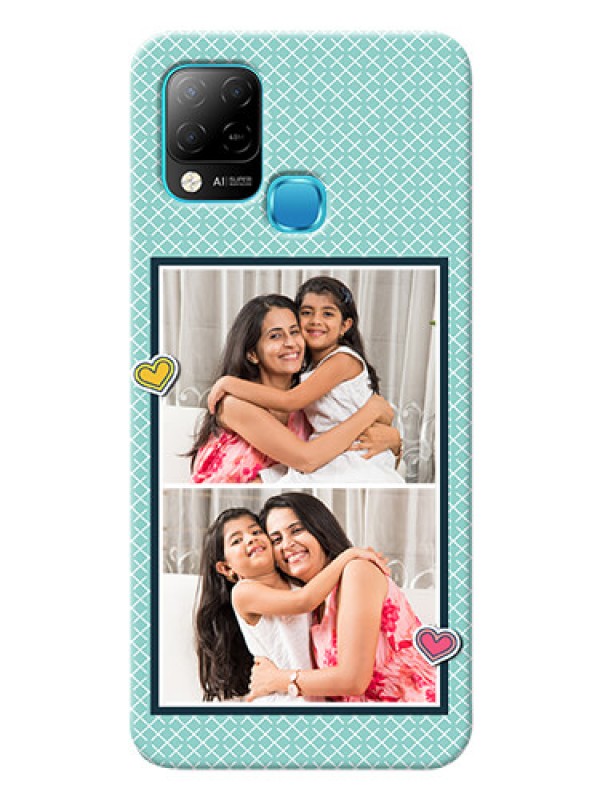 Custom Infinix Hot 10s Custom Phone Cases: 2 Image Holder with Pattern Design