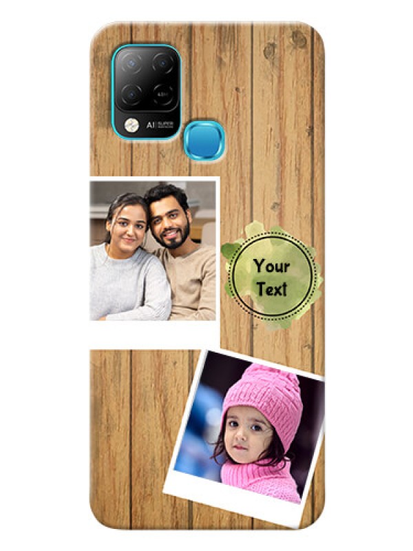 Custom Infinix Hot 10s Custom Mobile Phone Covers: Wooden Texture Design