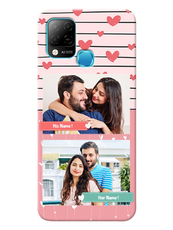 Custom Infinix Hot 10s custom mobile covers: Photo with Heart Design