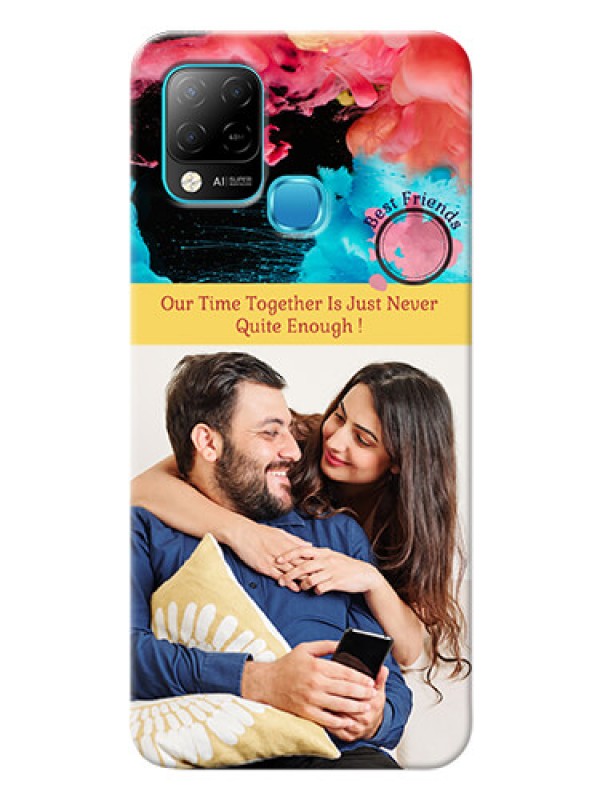 Custom Infinix Hot 10s Mobile Cases: Quote with Acrylic Painting Design