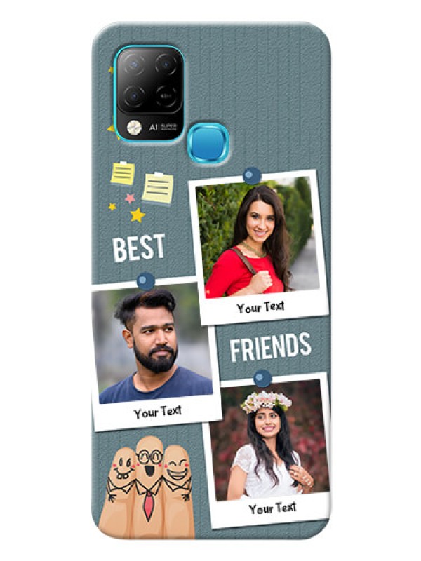 Custom Infinix Hot 10s Mobile Cases: Sticky Frames and Friendship Design