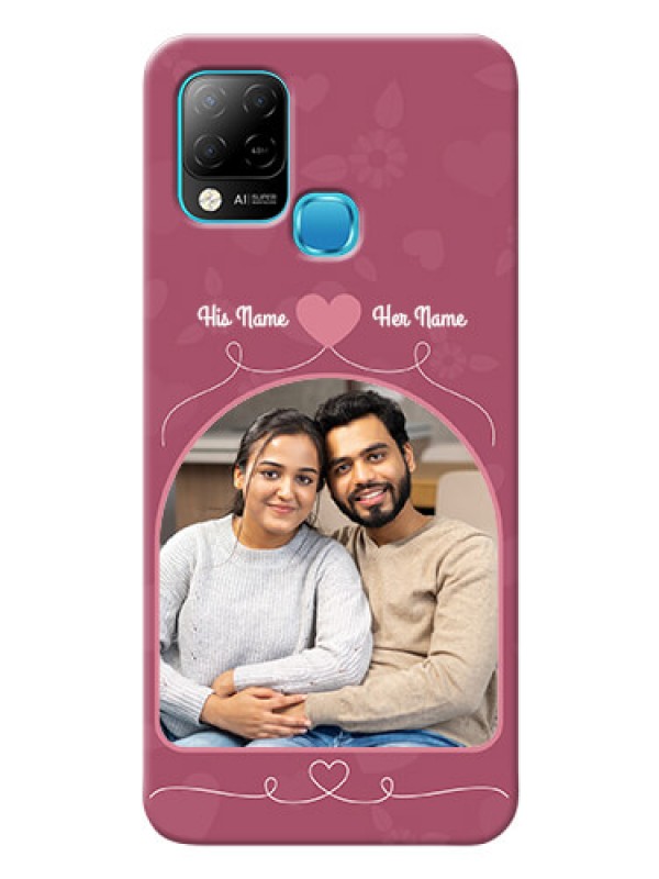 Custom Infinix Hot 10s mobile phone covers: Love Floral Design