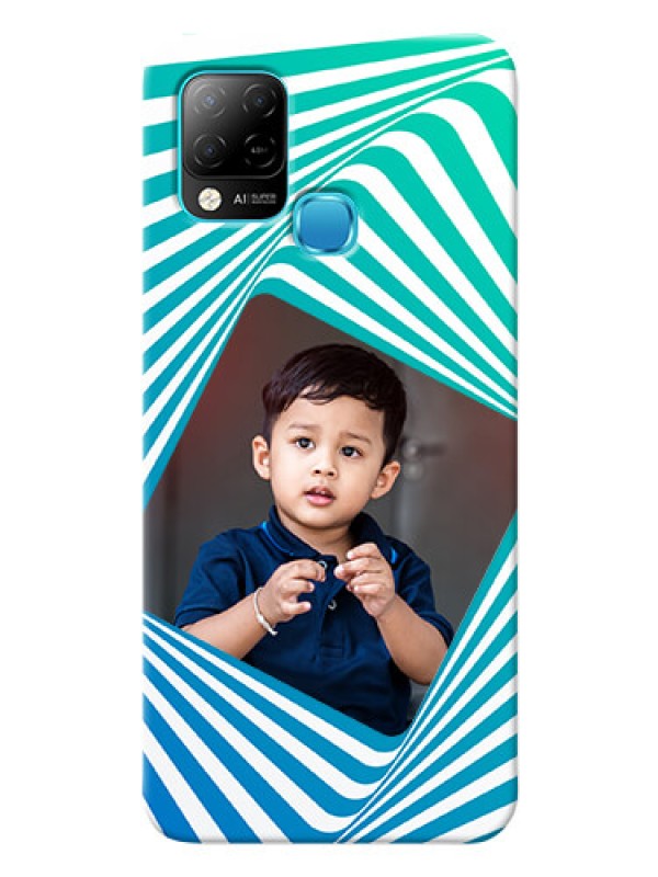 Custom Infinix Hot 10s Personalised Mobile Covers: Abstract Spiral Design