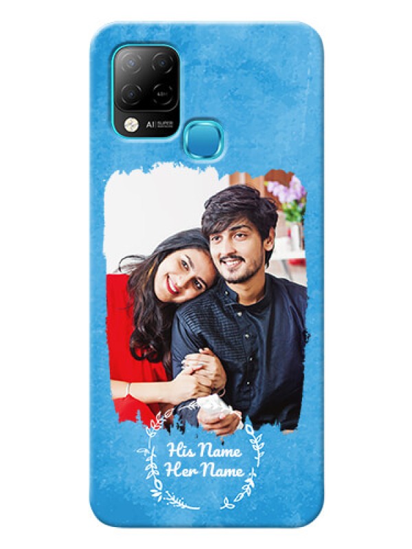 Custom Infinix Hot 10s custom mobile cases: Blue Color Vintage Design