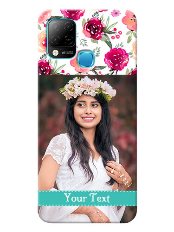 Custom Infinix Hot 10s Personalized Mobile Cases: Watercolor Floral Design