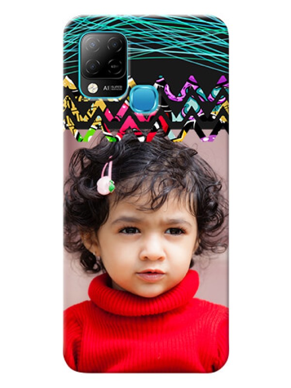 Custom Infinix Hot 10s personalized phone covers: Neon Abstract Design