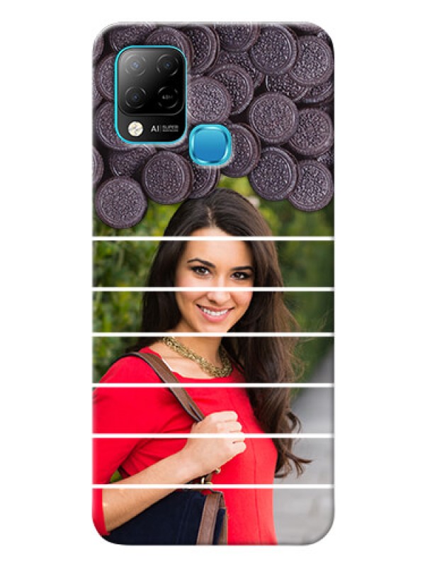 Custom Infinix Hot 10s Custom Mobile Covers with Oreo Biscuit Design