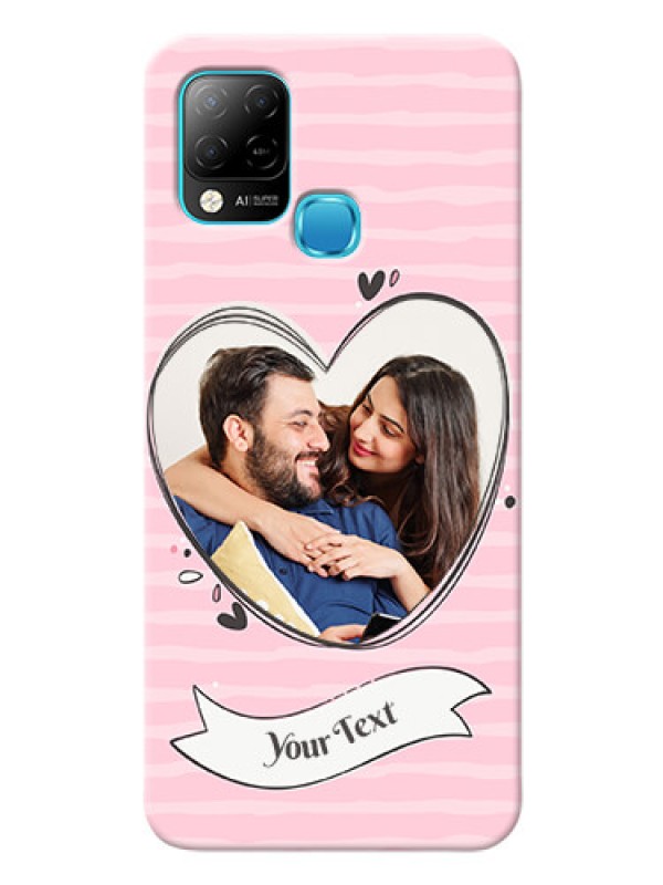 Custom Infinix Hot 10s custom mobile phone covers: Vintage Heart Design