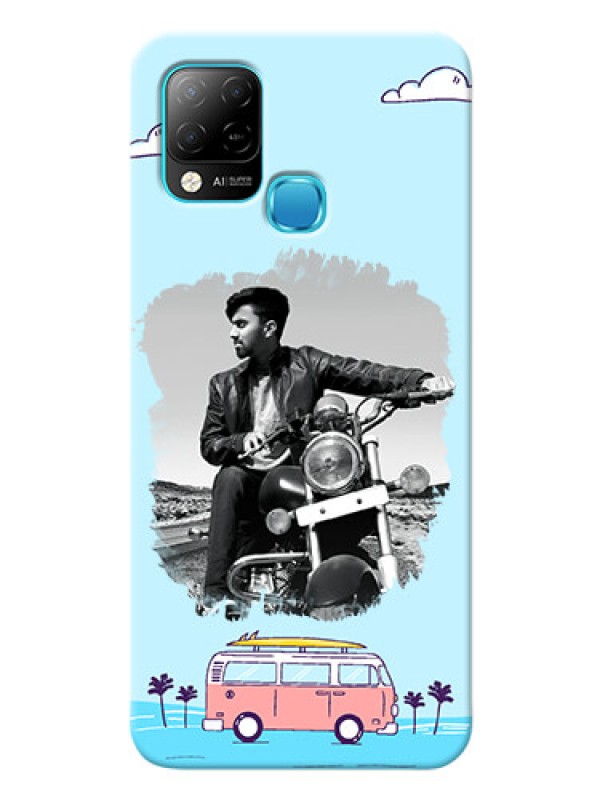 Custom Infinix Hot 10s Mobile Covers Online: Travel & Adventure Design
