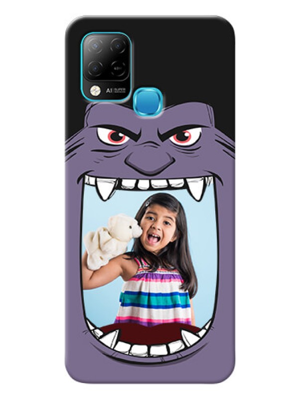 Custom Infinix Hot 10s Personalised Phone Covers: Angry Monster Design