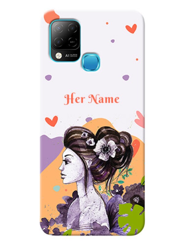 Custom Infinix Hot 10S Custom Mobile Case with Woman And Nature Design