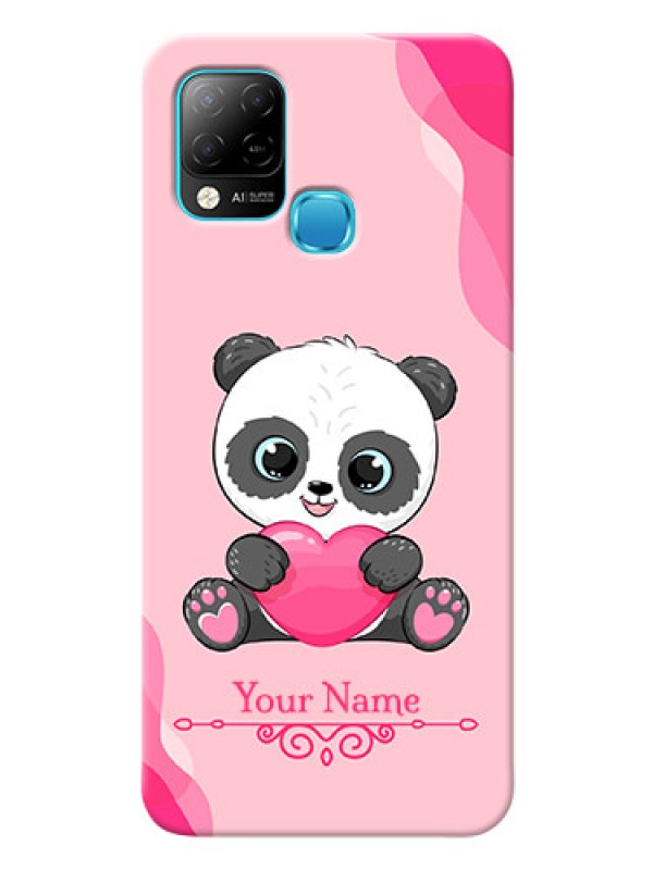 Custom Infinix Hot 10S Mobile Back Covers: Cute Panda Design