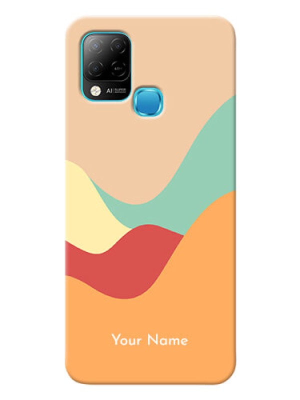 Custom Infinix Hot 10S Custom Mobile Case with Ocean Waves Multi-colour Design