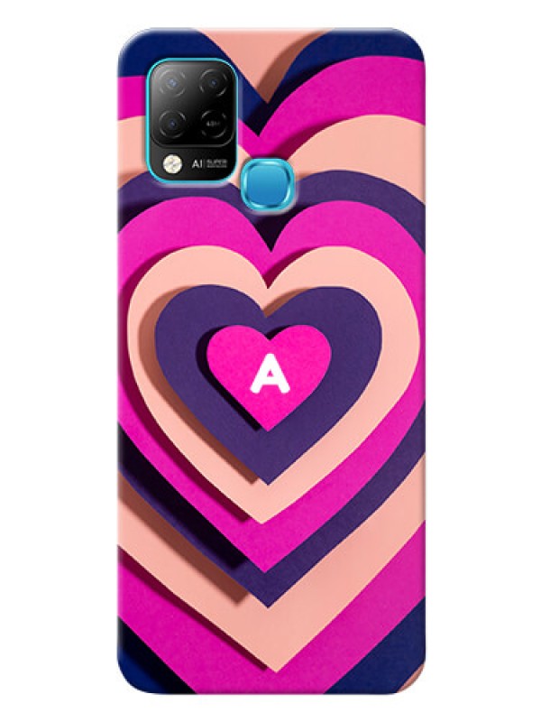 Custom Infinix Hot 10S Custom Mobile Case with Cute Heart Pattern Design