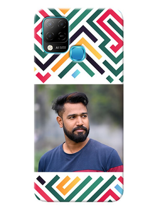 Custom Infinix Hot 10S Custom Mobile Case with Colorful Maze Pattern Design