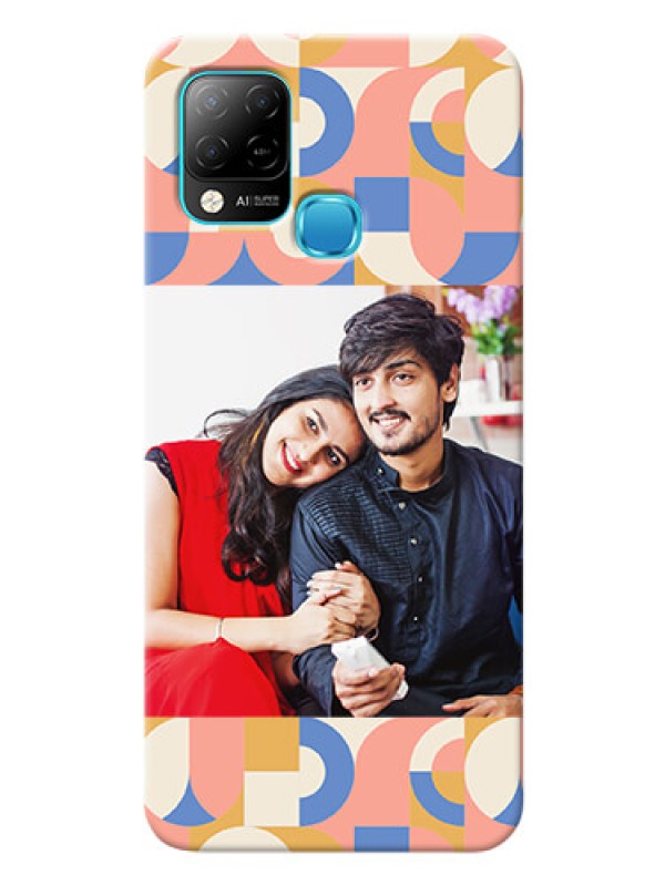 Custom Infinix Hot 10S Custom Phone Covers: Semi-circle Maze Pattern Design