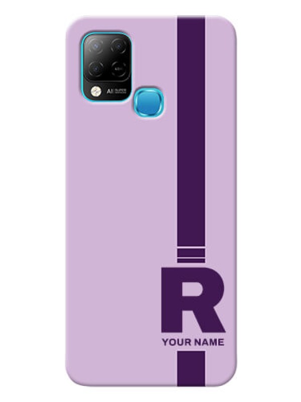 Custom Infinix Hot 10S Custom Phone Covers: Simple dual tone stripe with name Design