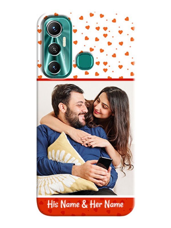 Custom Infinix Hot 11 Phone Back Covers: Orange Love Symbol Design
