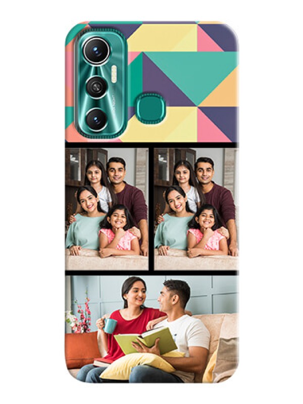 Custom Infinix Hot 11 personalised phone covers: Bulk Pic Upload Design