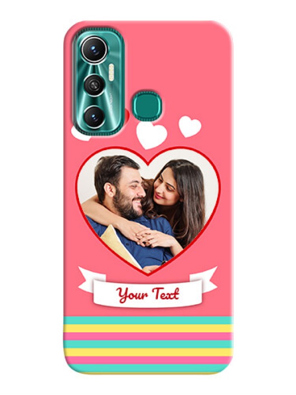 Custom Infinix Hot 11 Personalised mobile covers: Love Doodle Design