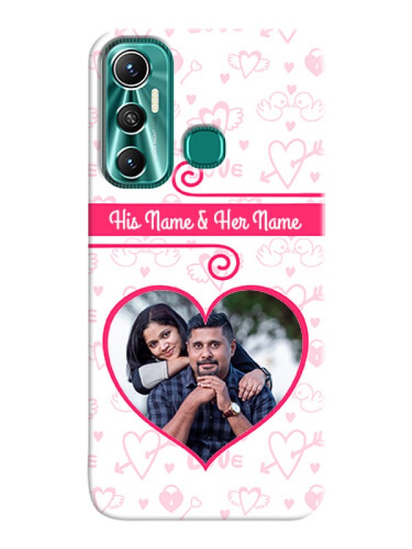 Custom Infinix Hot 11 Personalized Phone Cases: Heart Shape Love Design